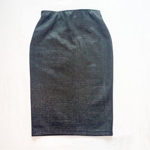 Black and Silver Pencil Skirt